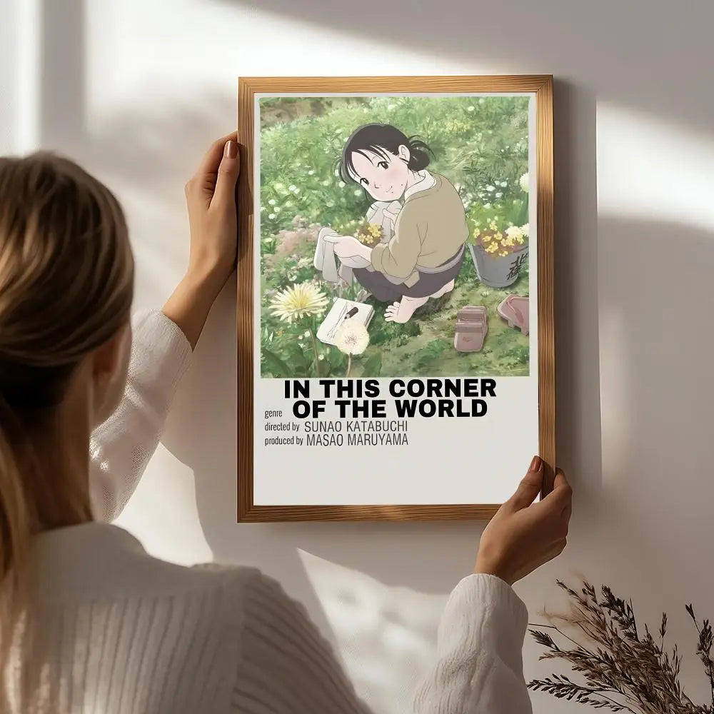 In This Corner of the World Poster – HD Waterproof Wall Art Movie Wall Poster Peaceful Pleasures Health and Wellness White4 15X20cmNoframe