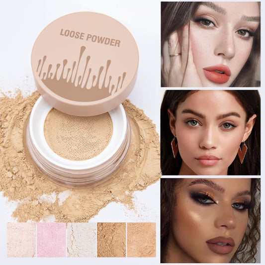 Hello Kiss Loose Setting Powder – 5 Shades, Matte Oil Control Loose Setting Powder Oasis Select