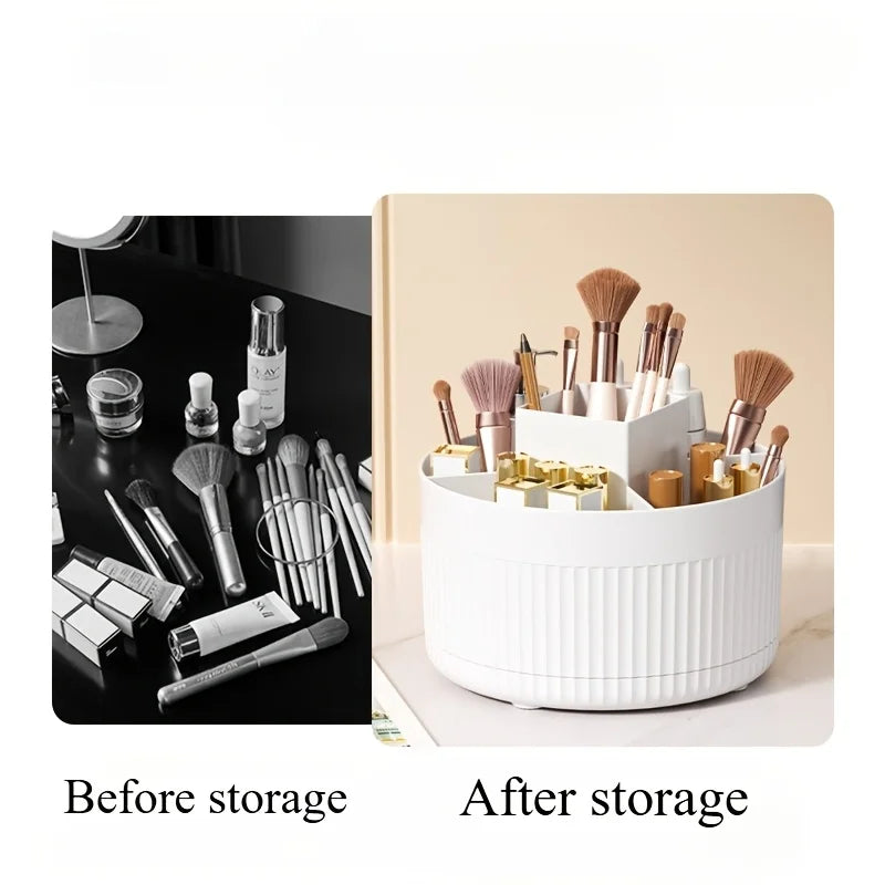 360° Rotating Makeup Organizer & Brush Holder | RUNTOIN