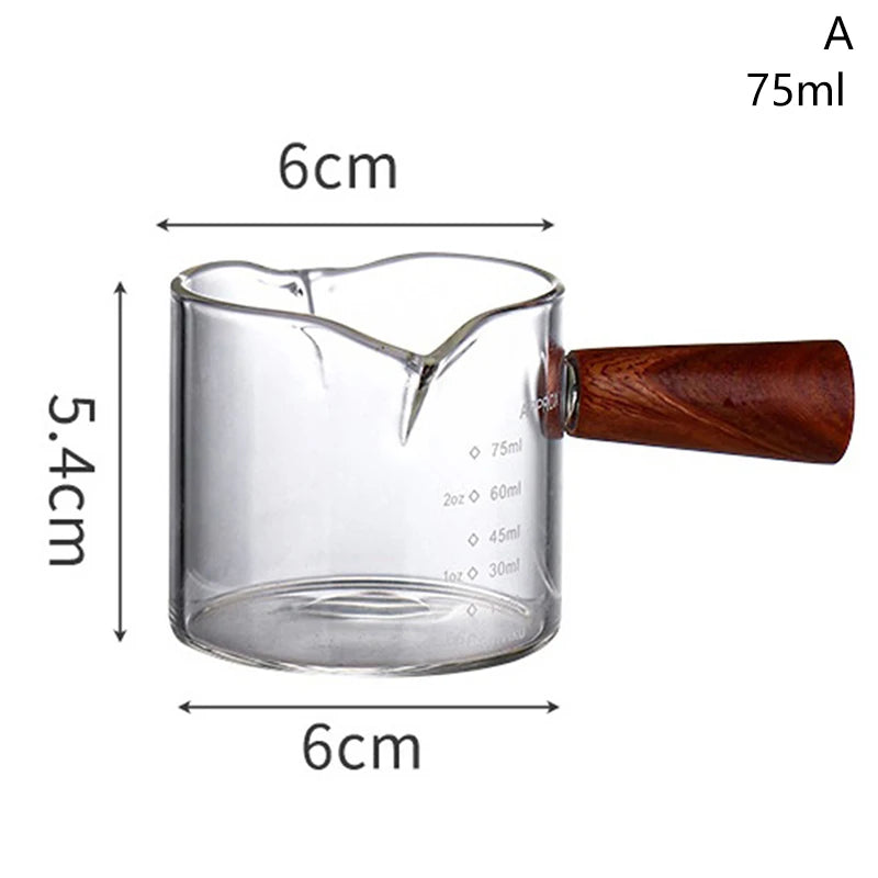 Espresso Shot Glass Measuring Cup – Double Spout 70/75ml