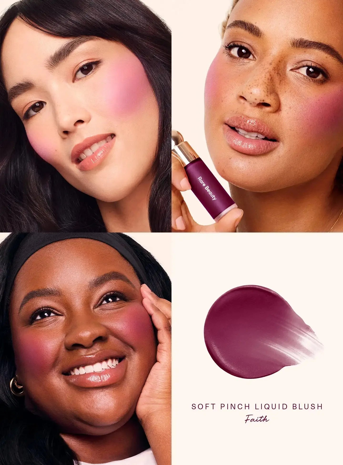 Rare Beauty Liquid Blush, Shimmer Powder & Highlighter Set