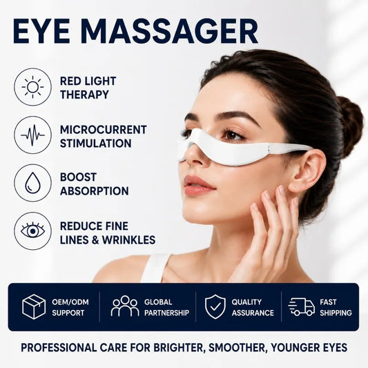 Red Light Microcurrent Eye Massager – Puffiness & Dark Circles Eye Massager Device Peaceful Pleasures Health and Wellness