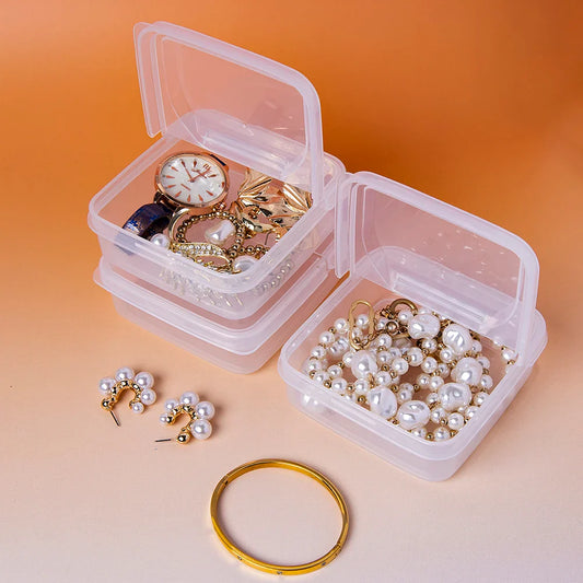 Transparent Flip Storage Box – PP Plastic for Jewelry & Beads Plastic Storage Box Oasis Select