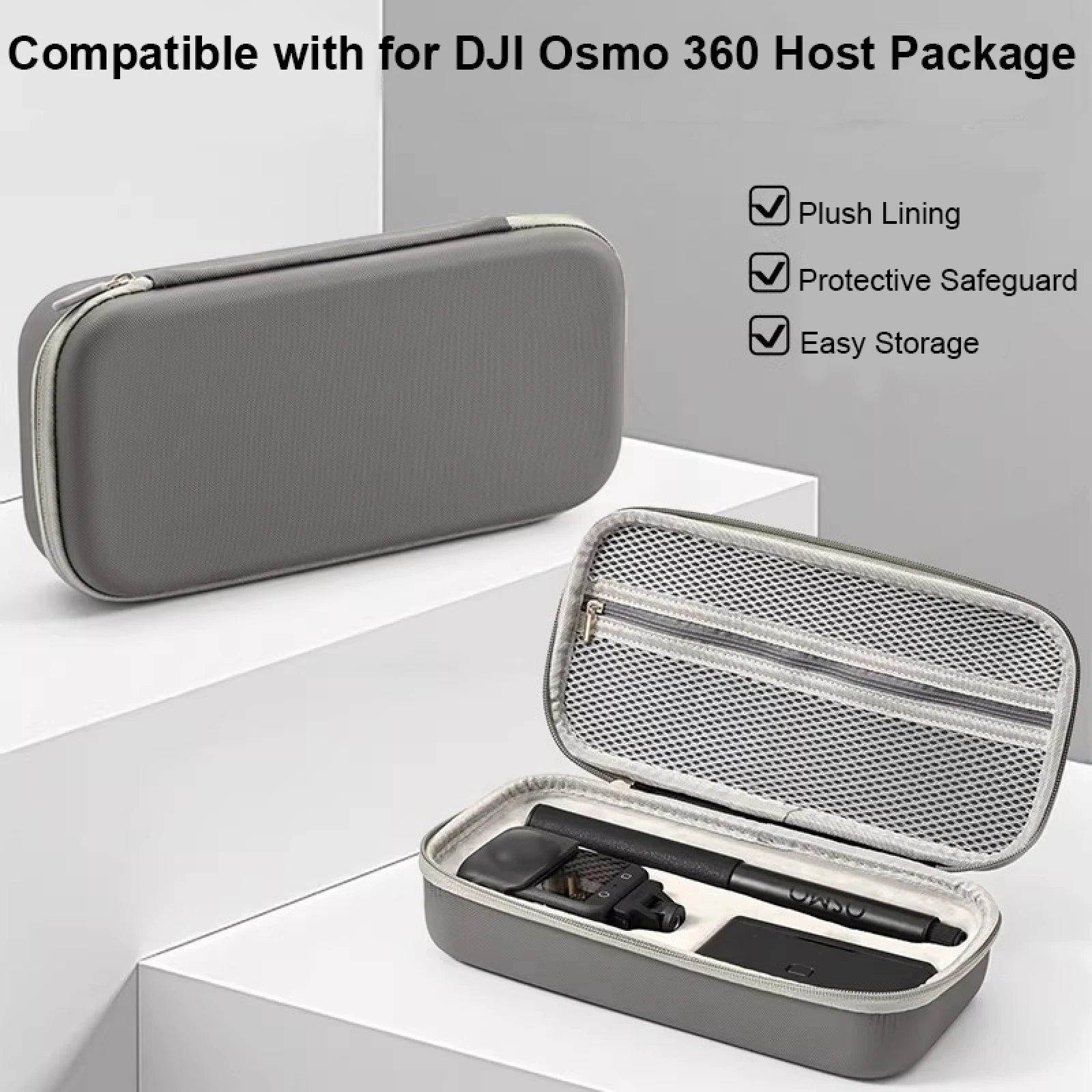 High-Quality PU Handheld Handle Design For DJI OSMO 360 Storage Bag For DJI OSMO 360 Panoramic Camera Portable PU Storage Bag Peaceful Pleasures Health and Wellness