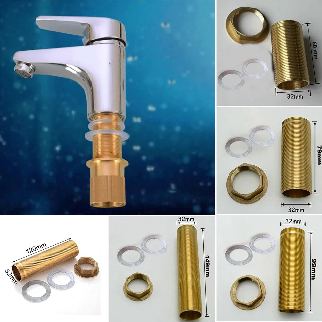 M32 Brass Basin Tap Repair Kit – Threaded Tube, Nut & Gaskets