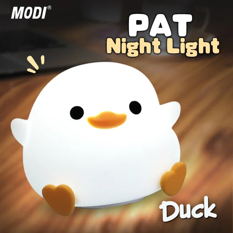 GGbingo Rechargeable Night Light LED Cartoon Animal Silicone Lamp for Kids Touch Sensor Timer USB Children's Room Dec Peaceful Pleasures Health and Wellness
