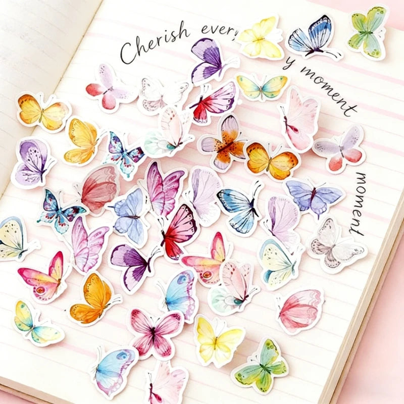 1 Box Butterfly Decoration Stickers Scrapbooks Labels Diaries Magazines Photo Albums DIY Crafts Stationery Peaceful Pleasures Health and Wellness