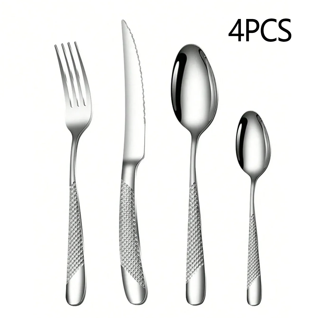 24-Piece Star Diamond Stainless Steel Cutlery Set – Serves 6