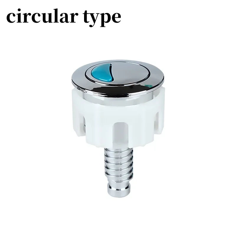 Chrome Dual Flush Toilet Push Button – Water-Saving Cistern