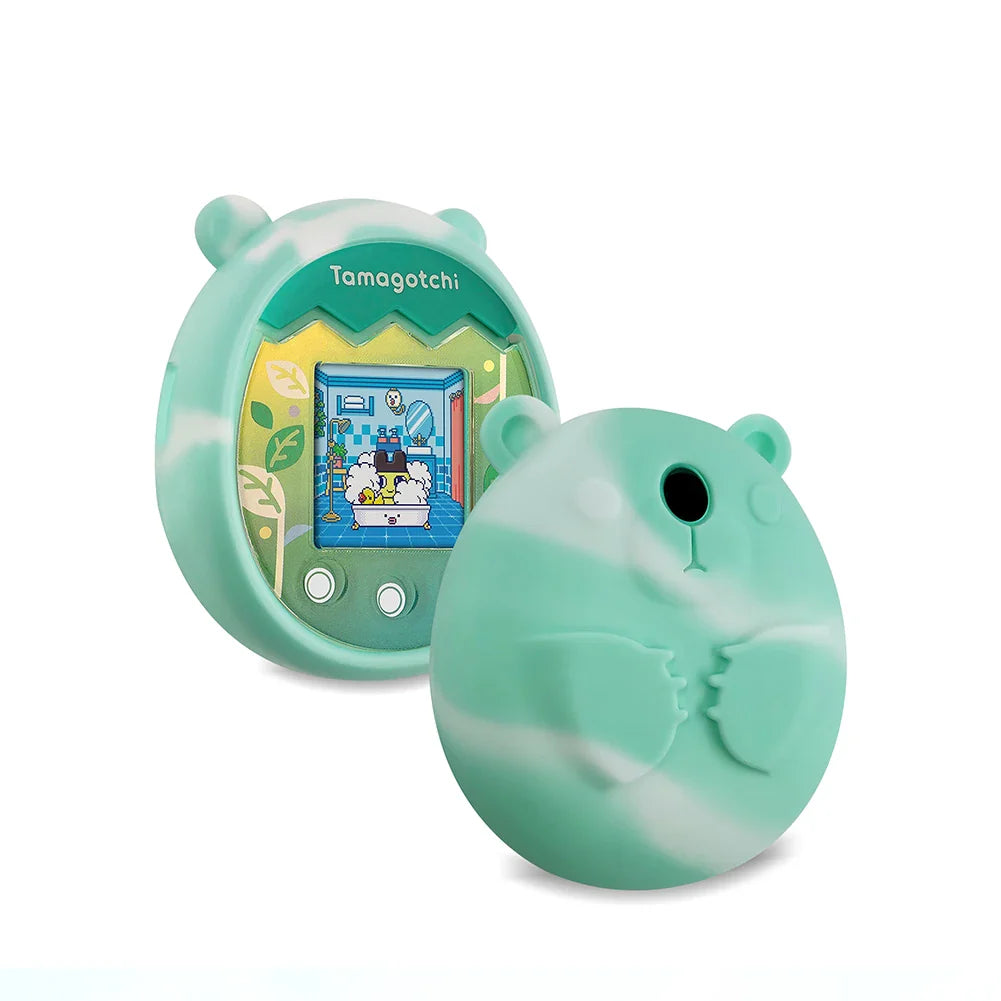 Silicone Case for Tamagotchi Pix – Cat Design & Hand Strap