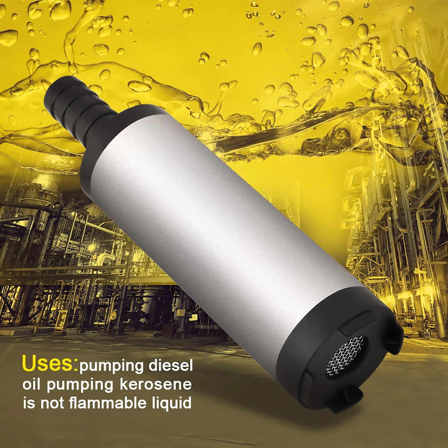 12V Stainless Steel Submersible Pump Water Dieseloil Refueling Tool