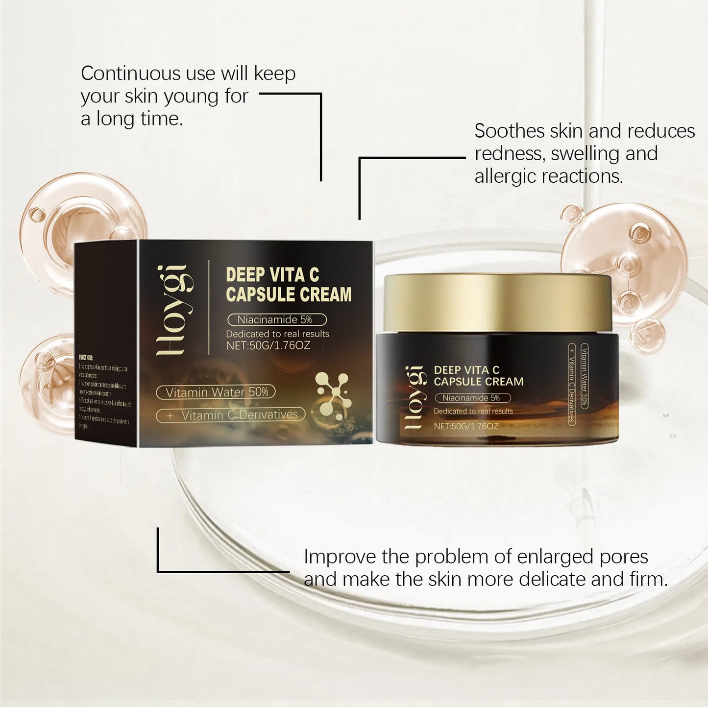 Niacinamide Cream Fade Dark Spot Lightening Melasma Fade Fine Line Rejuvenation Brightening Shrink Pore Moisturizing Skin Care Peaceful Pleasures Health and Wellness