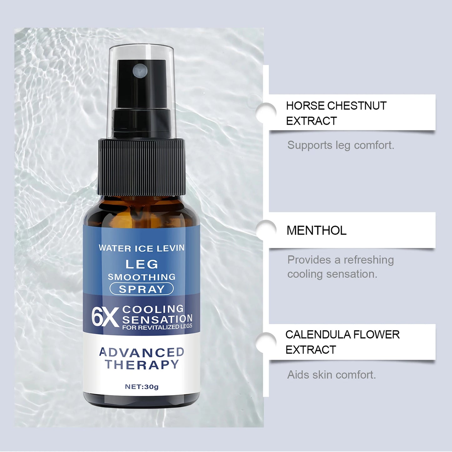 Leg Smoothing Spray – 6X Cooling Hesperidin Formula | 30g