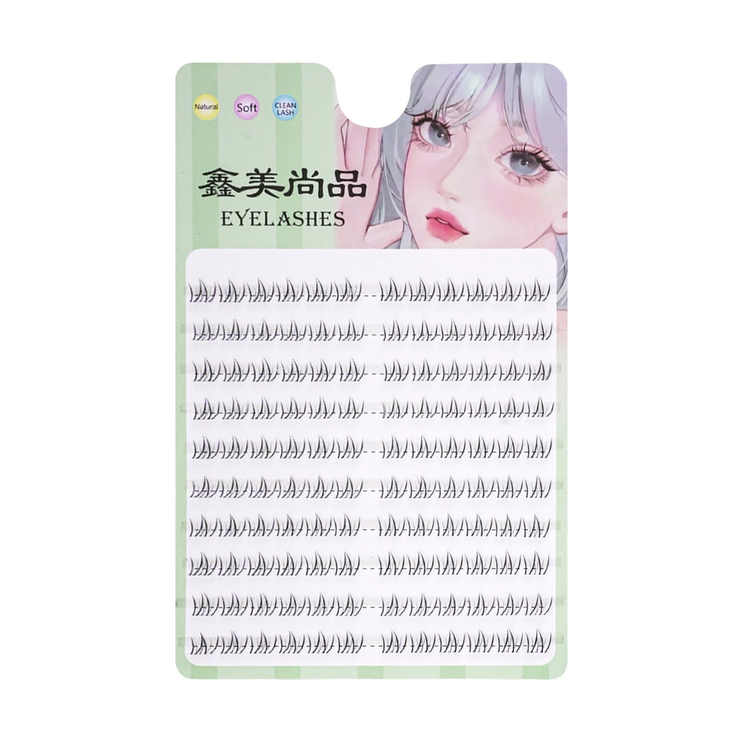 Lower Eyelash V-Shaped Clusters Fake Lashes 10 Rows Air Sensation Eyelashes Natural Transparent Stem Makeup Extension Tools Peaceful Pleasures Health and Wellness 3