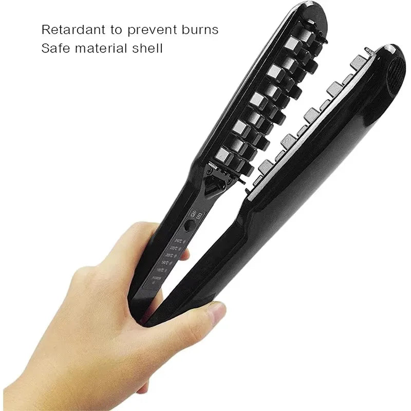 Multifunctional Professional Fluffy Iron Hair Straightener Ceramic Styling Crimping Perm Pliers Volumizing Hair Straightener Peaceful Pleasures Health and Wellness