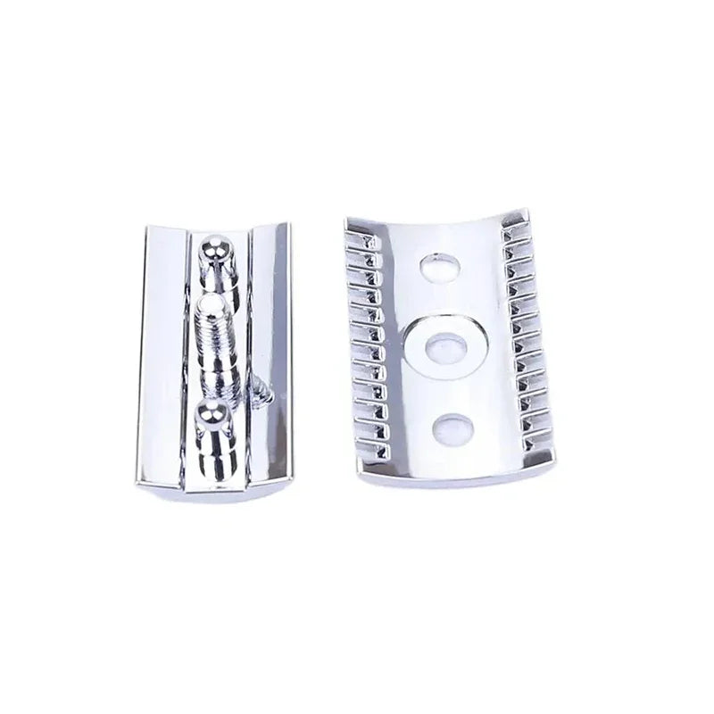 YAQI Chrome Open Comb Shaving Razor Head for Men Lightweight Design with 0.20mm Blade Gap for Smooth Shaving Experience Peaceful Pleasures Health and Wellness