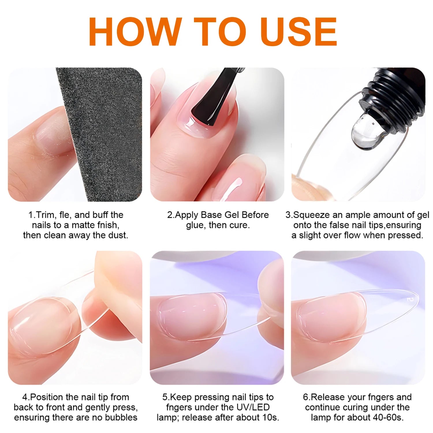 TWOING 15ml Nail Tips Gel Nude Clear Transparent Nail Gel Soak Off UV LED Nail Art Gel Varnish Function Gel Nail Extension Peaceful Pleasures Health and Wellness