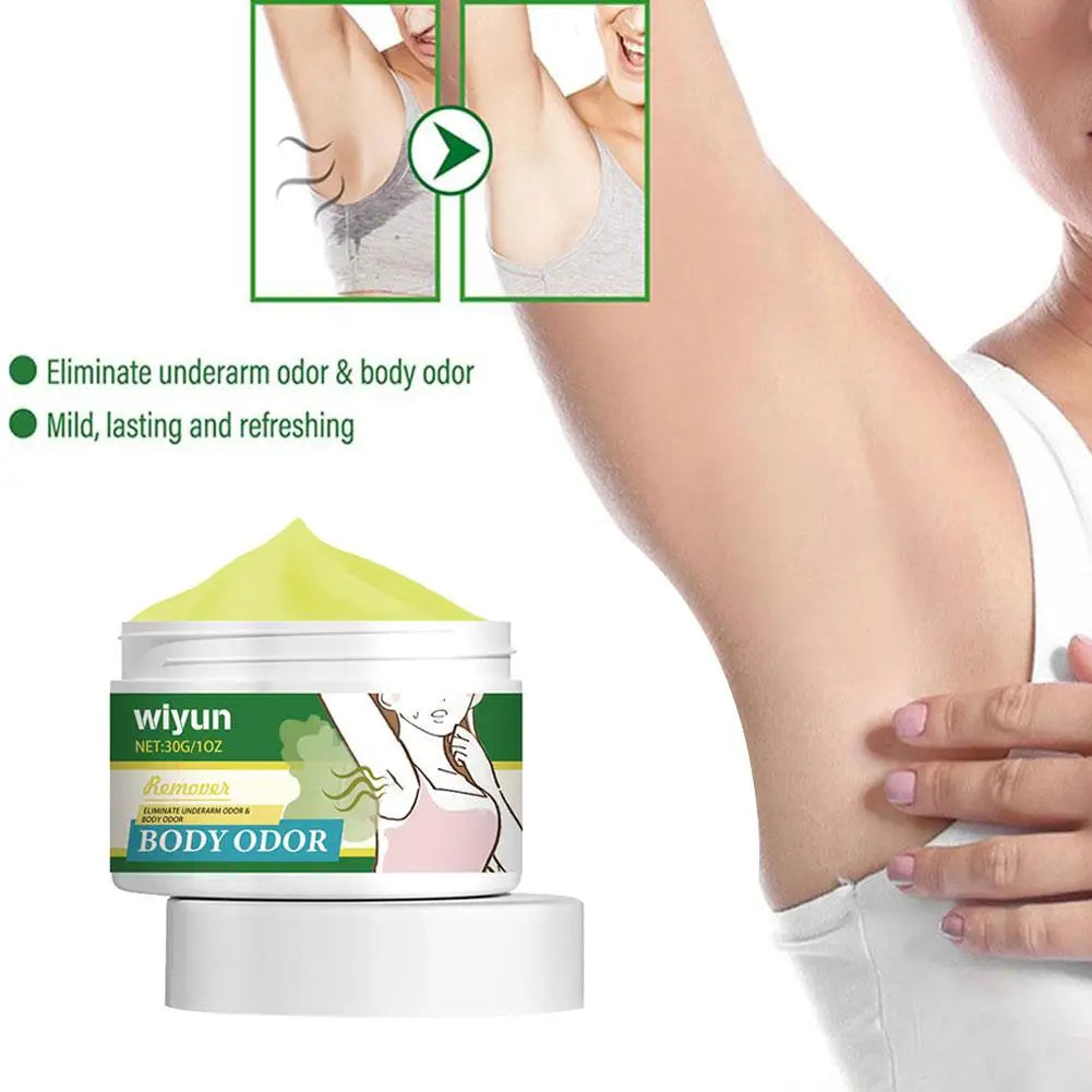 Underarm Odor Cream 30g Body Sweat Remove Bad Smell Deodorant Armpit Lasting Refreshing Significant Effect Sweatproof Odor Cream Peaceful Pleasures Health and Wellness