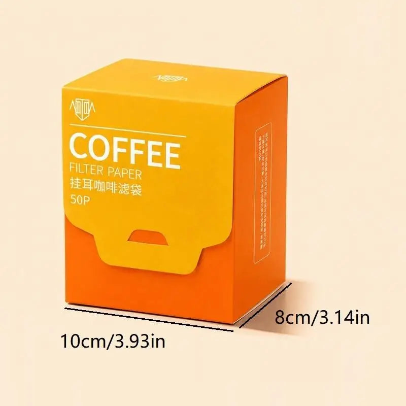 Disposable Hanging Ear Coffee Filters | Food Grade Biodegradable 25/50 Pk Disposable Coffee Filters Peaceful Pleasures Health and Wellness