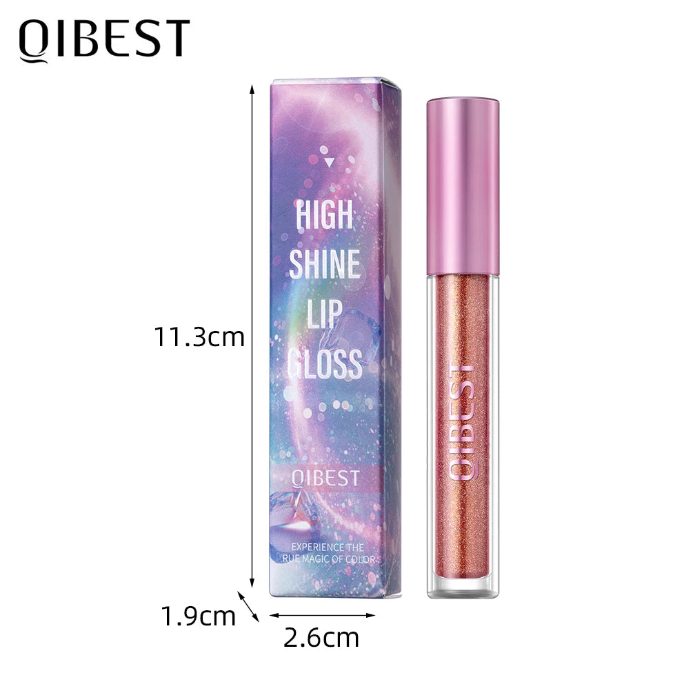 QBEST 6 Colors Glitter Liquid Lipstick Diamond Shimmer Metallic Lipgloss Non-Stick Cup Lipstick Long Lasting Shinning Lip Stain Peaceful Pleasures Health and Wellness