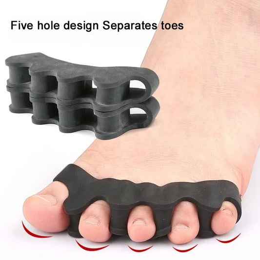 One Pair Toe Separator Silicone Separation Five Holes Separation Clip Foot Finger Guard Valgus Toe Overlapping Toe Separator Peaceful Pleasures Health and Wellness