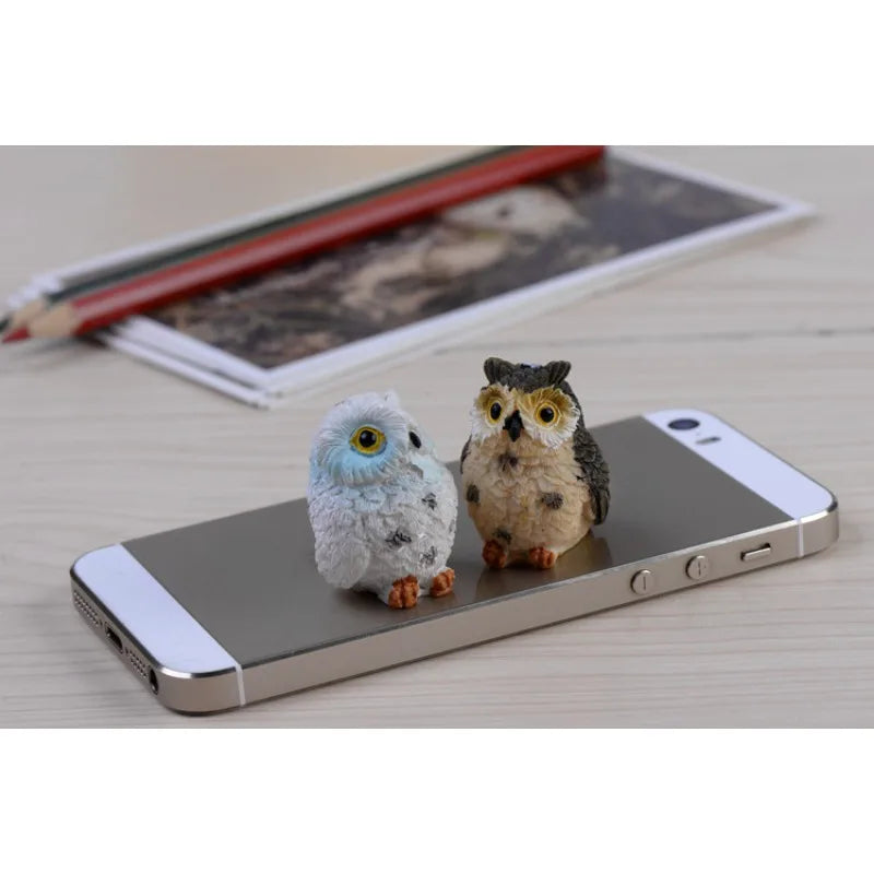 Miniature Owl Figurine for Moss Micro Landscape, Unique Resin Decorative Ornament Decorative Figurines Living Room Decoration Peaceful Pleasures Health and Wellness