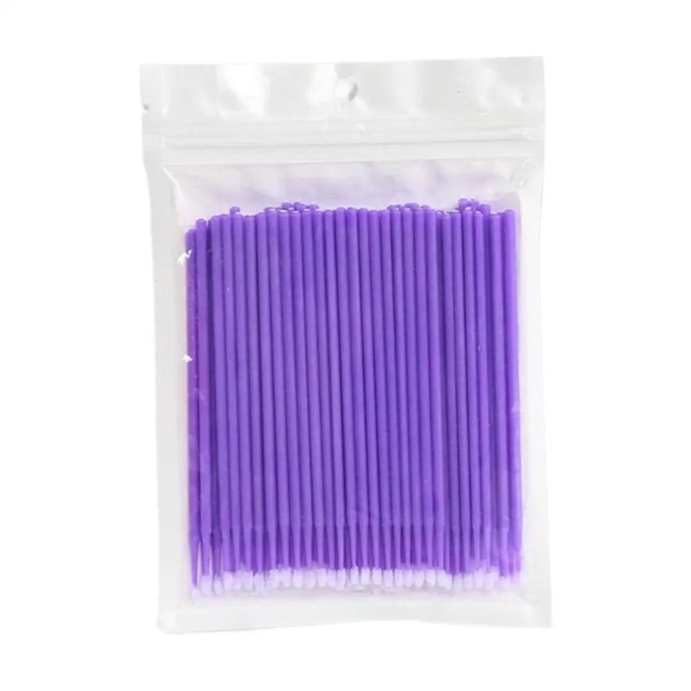 50pcs Disposable Micro Brushes for Eyelash Extensions & Makeup