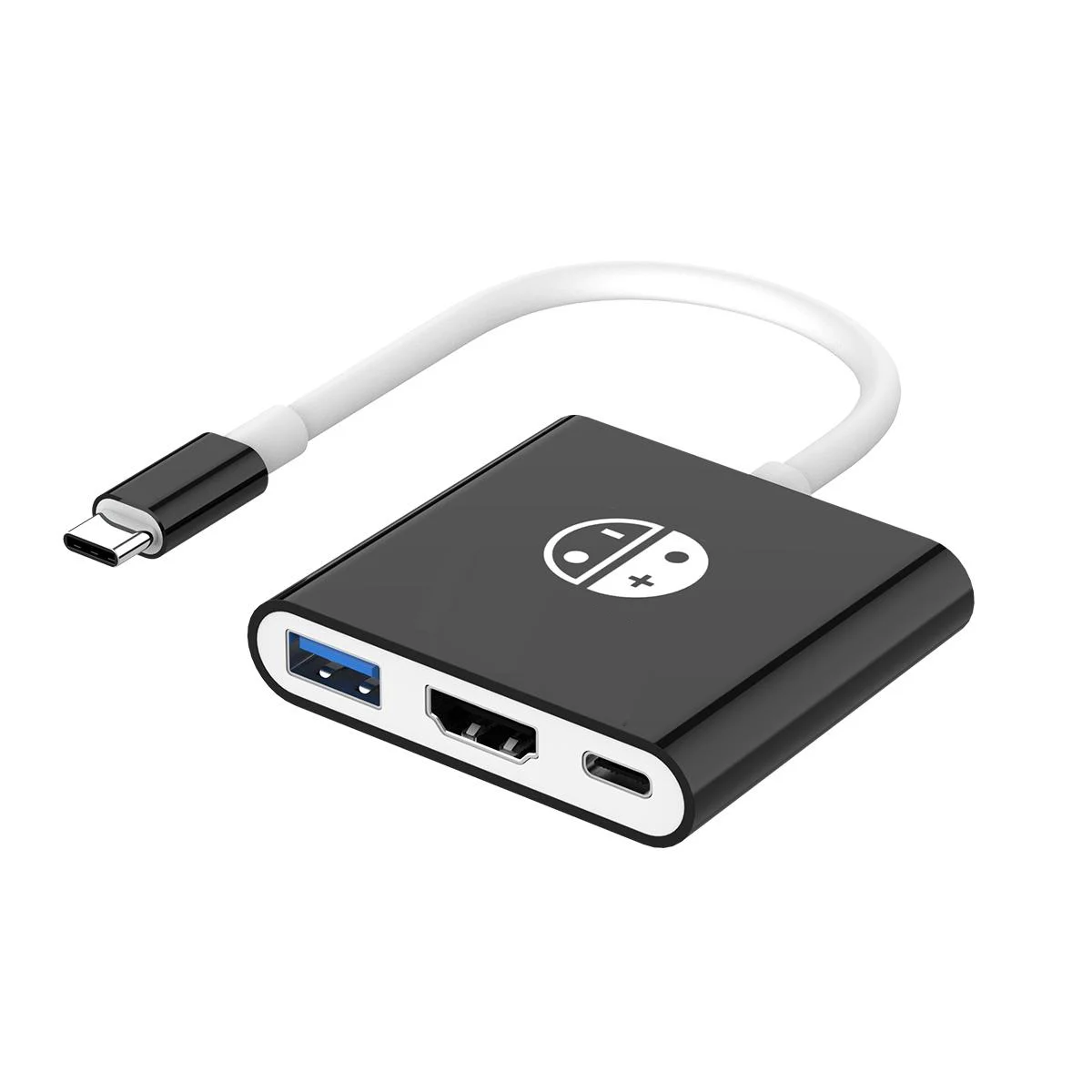 Gopala 3-in-1 USB-C Dock | HDMI, USB 3.0 & PD Charging USB-C Docking Station Peaceful Pleasures Health and Wellness black and white