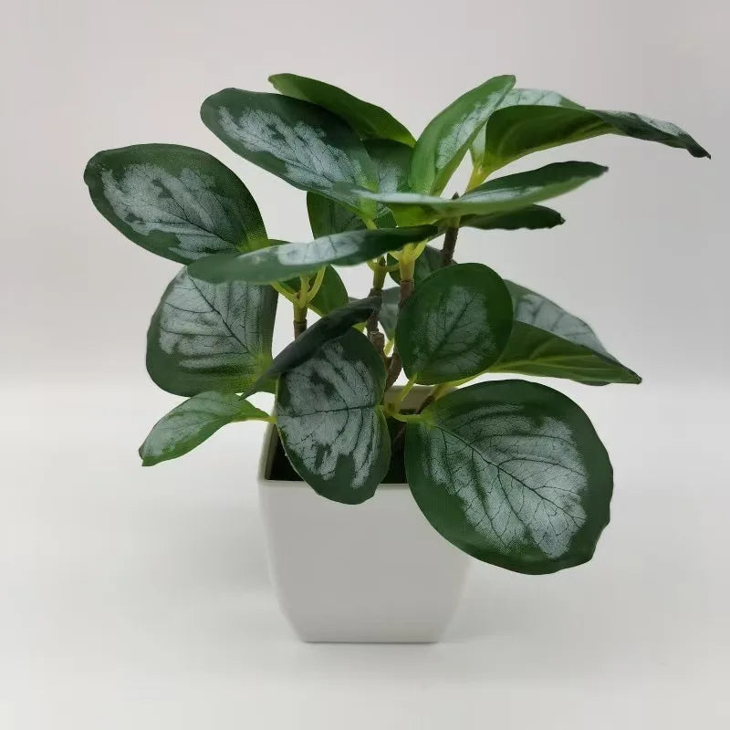 4PCS Artificial Bonsai Plants | Fake Plant Pot Home Office Decor