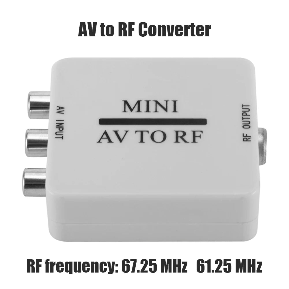 AV To RF Video Converter AV to VGA AV to HDMI-compatible Multi-functional Mini Adapter Box Support RF 67.25/61.25MHz TV Switcher Peaceful Pleasures Health and Wellness
