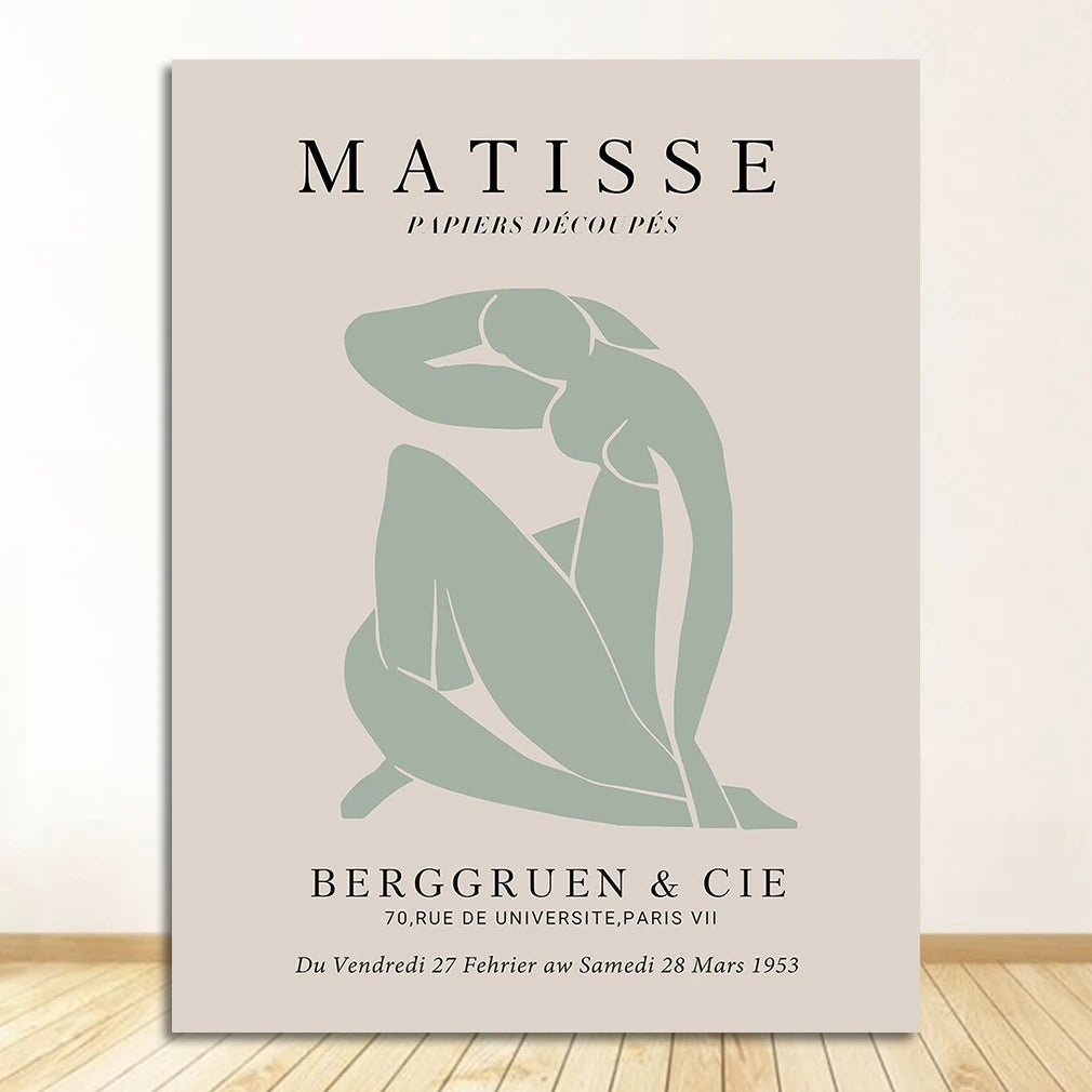 Henri Matisse Blues Abstract Canvas Wall Art | Unframed Poster