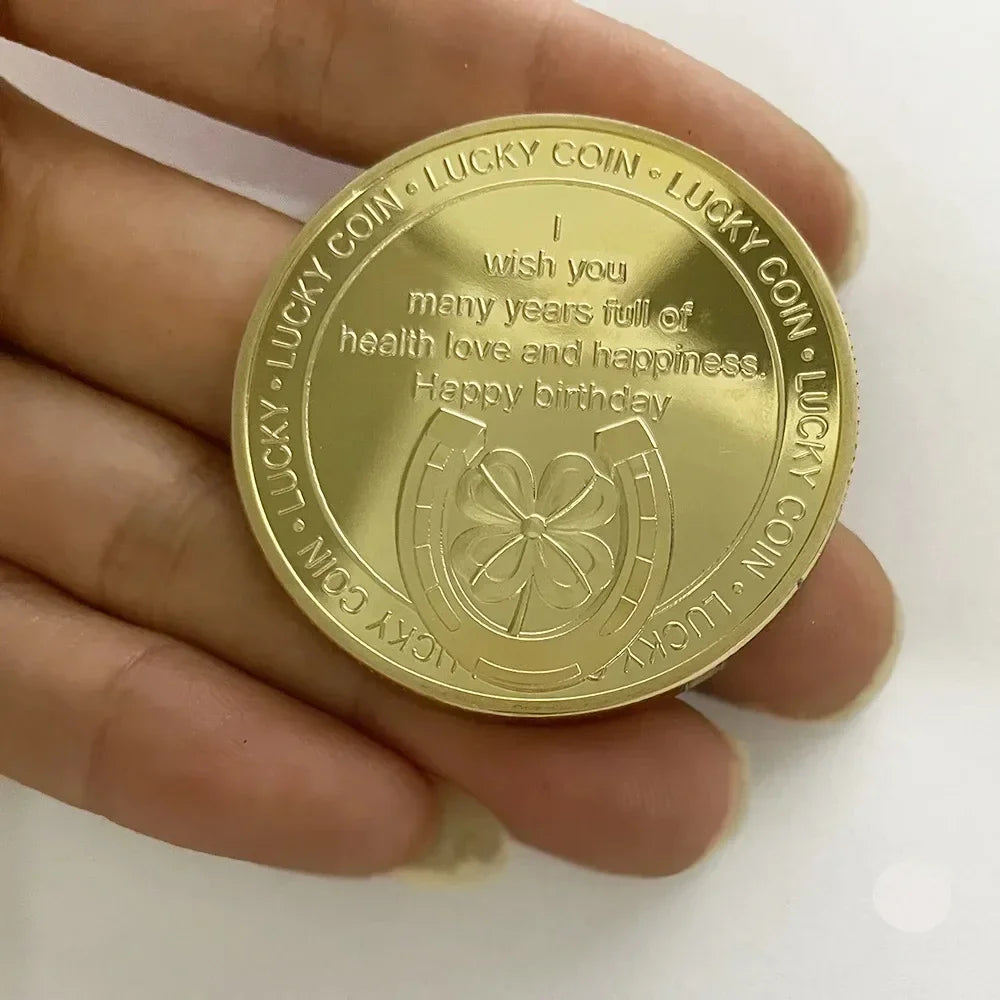 Commemorative Medal, Festival Celebration, Lucky Coin, Happy Birthday Commemoration Peaceful Pleasures Health and Wellness