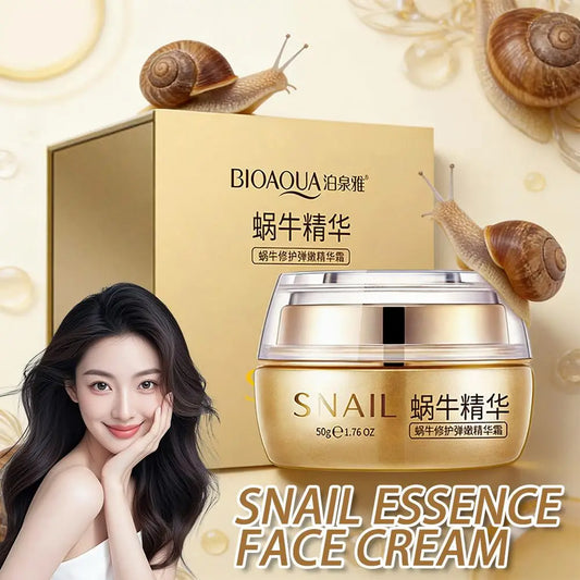 50g Snail Recovery Cream,Snail Mucin Facial Moisturizer for Hydrated, Supple Smooth-Feeling Skin, Lightweight Daily Face Cream Peaceful Pleasures Health and Wellness