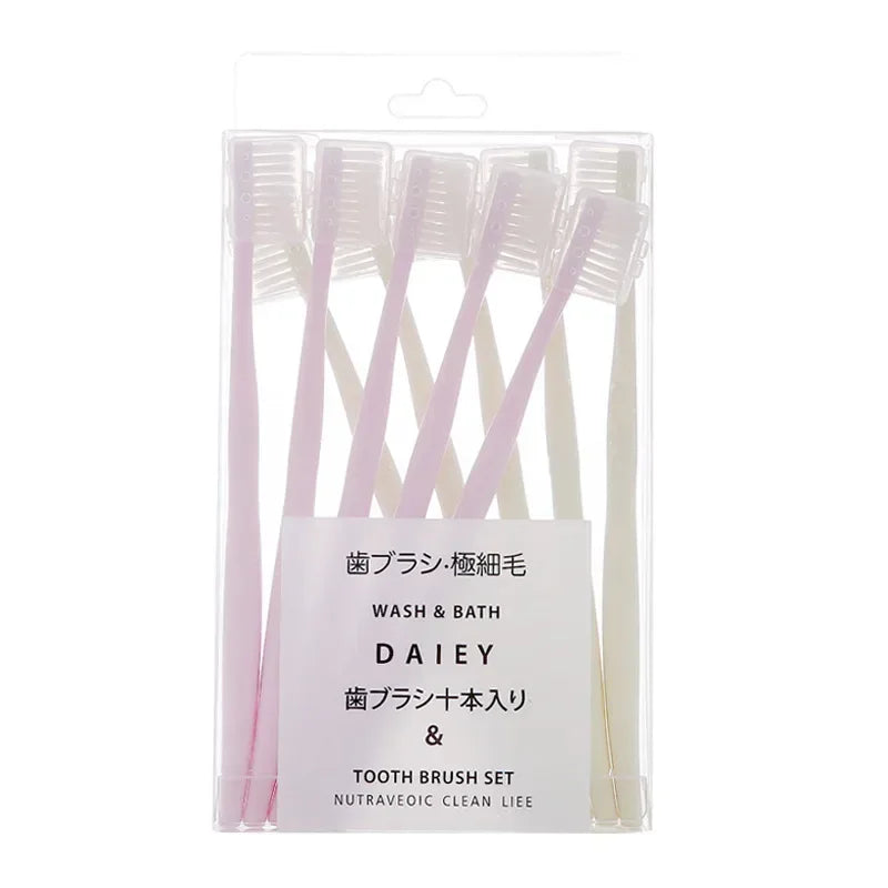 10PC/set Adult Soft Bristle Toothbrush Adult Home Soft Bristle Toothbrush Adult Small Head Toothbrush with Sheath Wholesale Peaceful Pleasures Health and Wellness pk-ye-10pc