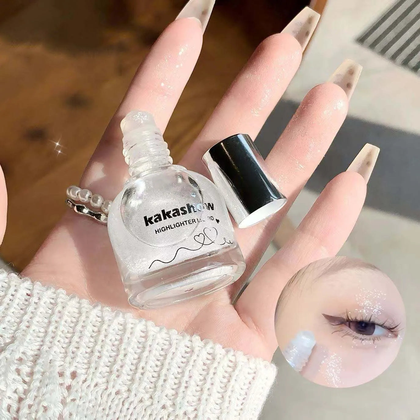Kakashow Liquid Highlighter – Glitter Glow for Face & Body