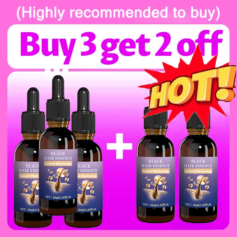 Hair Strengthening Black Essence - Balances Scalp Oil & Unclogs Follicles, Improves Hair Shine. Peaceful Pleasures Health and Wellness Buy 3 Get 2 Free