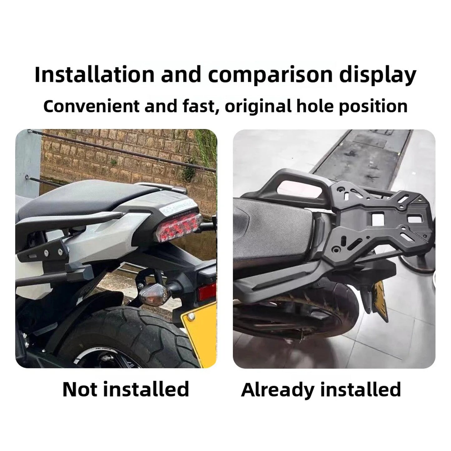 Aluminum Rear Luggage Rack for Honda NC750X 2016–2025