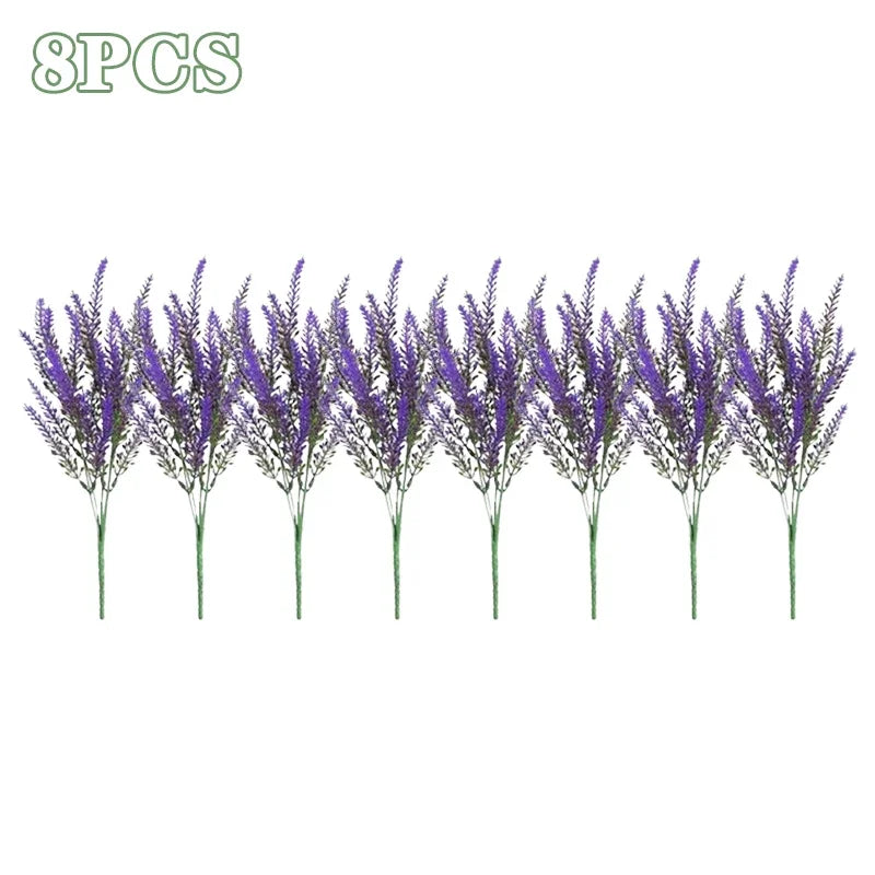 UV Resistant Lavender Artificial Flowers | Outdoor Garden Decor