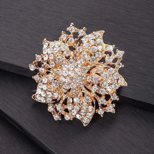 Vintage Flower Shape Brooch Pin Elegant Clothing Accessories Flower Brooch Gift for Women Girls Use Peaceful Pleasures Health and Wellness
