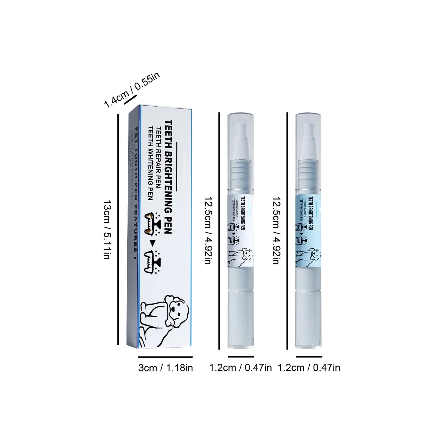 Pet Teeth Cleaning Pen – Tartar & Stain Remover Dogs & Cats