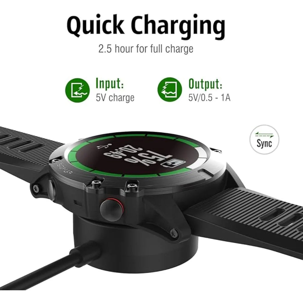 For Garmin Forerunner 965 955 945 935 745 265 255 245 55 45 USB Charger Smartwatch Charging Dock Cable Replacement Charger Peaceful Pleasures Health and Wellness