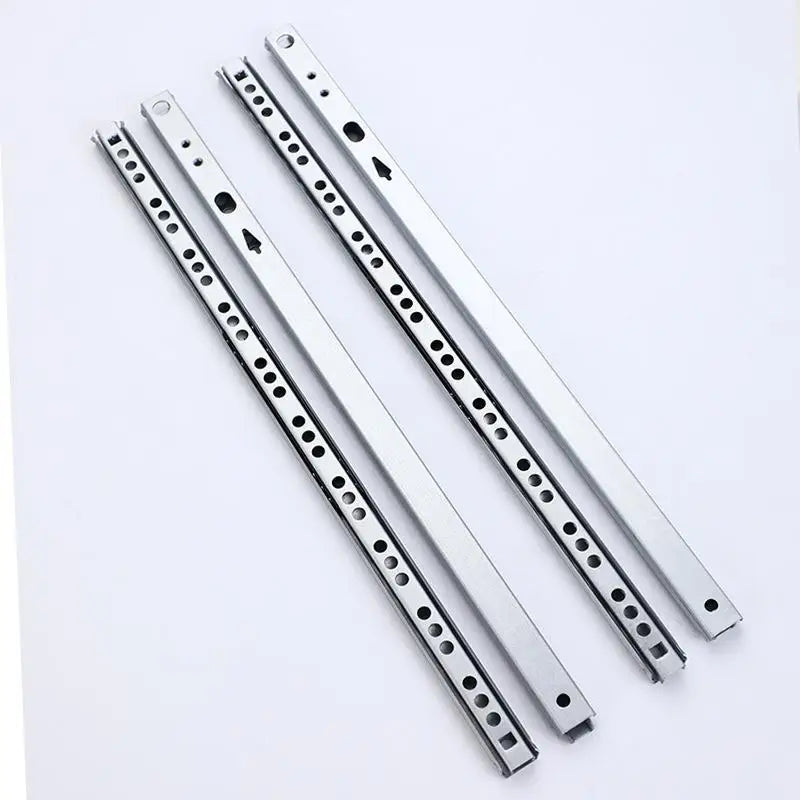 New 2Set Smooth Glide Bearing Drawer Slides 17mm Wide Two Way Slide Drawer Glides 8"-17" Hardware Accessories Drawer Rail Peaceful Pleasures Health and Wellness