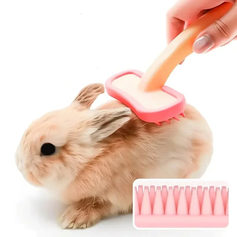 Silicone Pet Grooming Comb | Rabbit, Cat & Guinea Pig