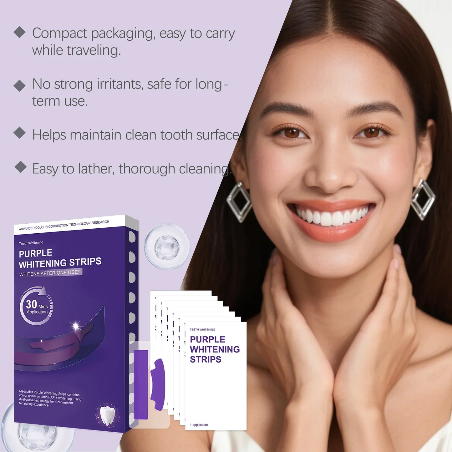 Teeth Whitening Strips – Stain Removal & Bright Smile
