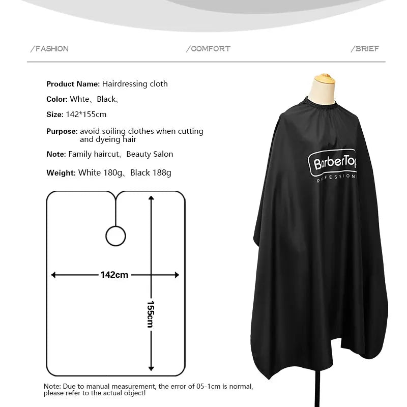 Barber Haircut Cloth Adjustable Closure Hairdressing Apron Anti-static Barbershop Capes Waterproof Hairdresser Coats Styling Peaceful Pleasures Health and Wellness