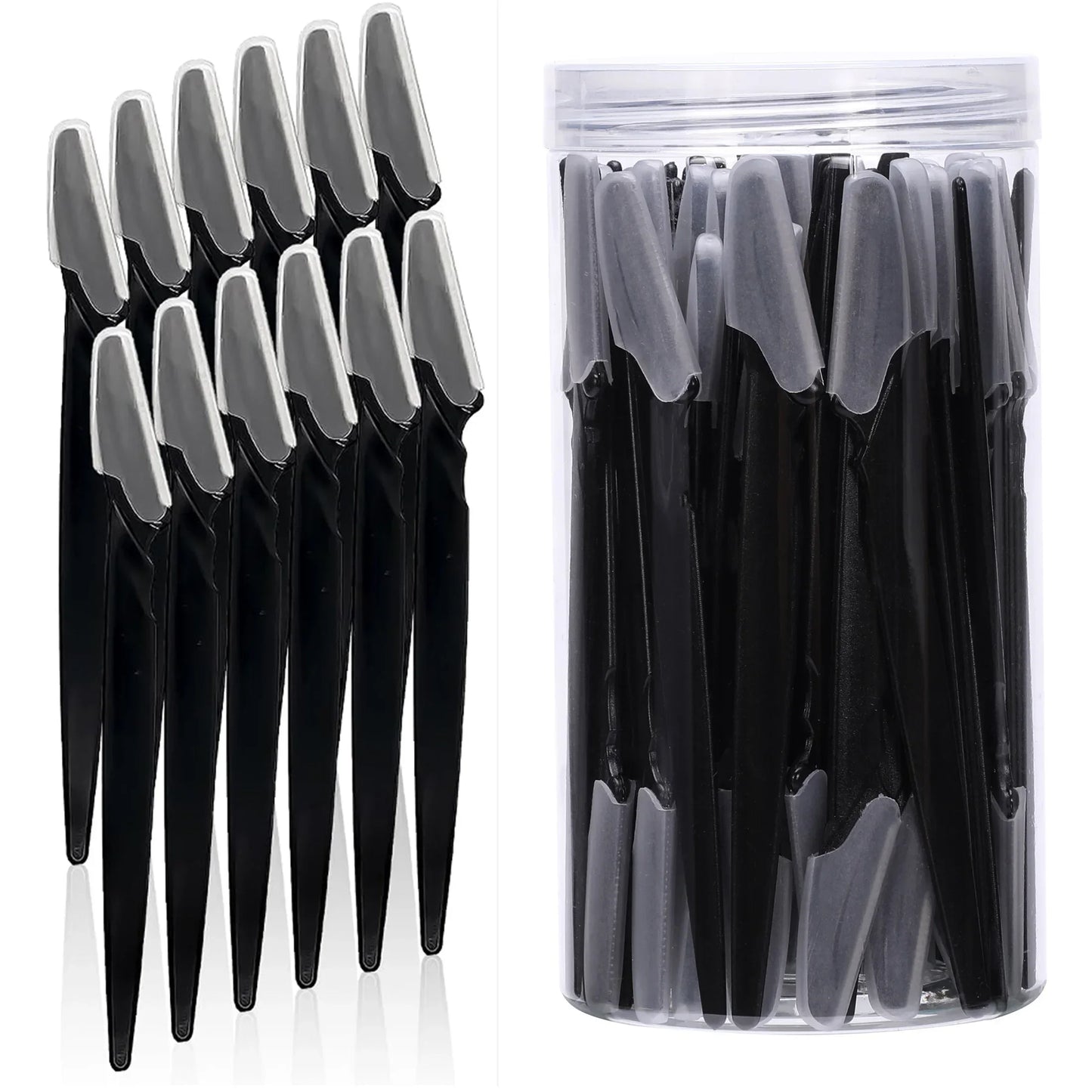 30-Pack Eyebrow Razors with Case | Facial Hair Trimmer Set