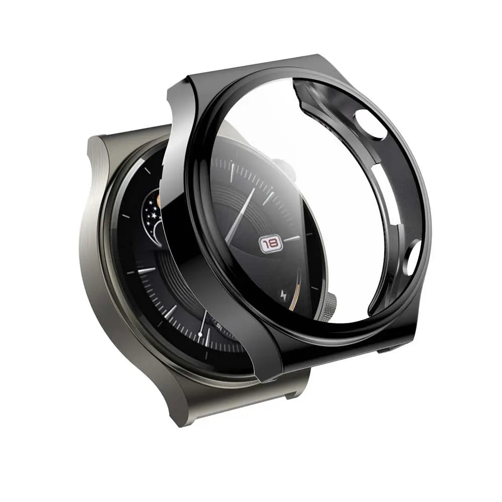 thin SmartWatch Accessories Clear Smart Watch Protector For Huawei watch gt 2 pro Case Watch Frame Cover Full Protective Cover Peaceful Pleasures Health and Wellness grey