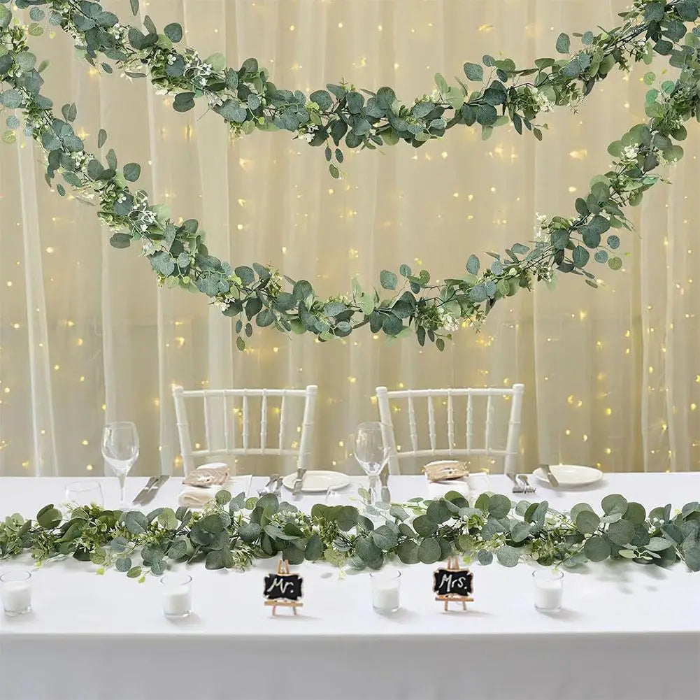 180cm Artificial Eucalyptus Garland | Baby Breath Hanging Vine