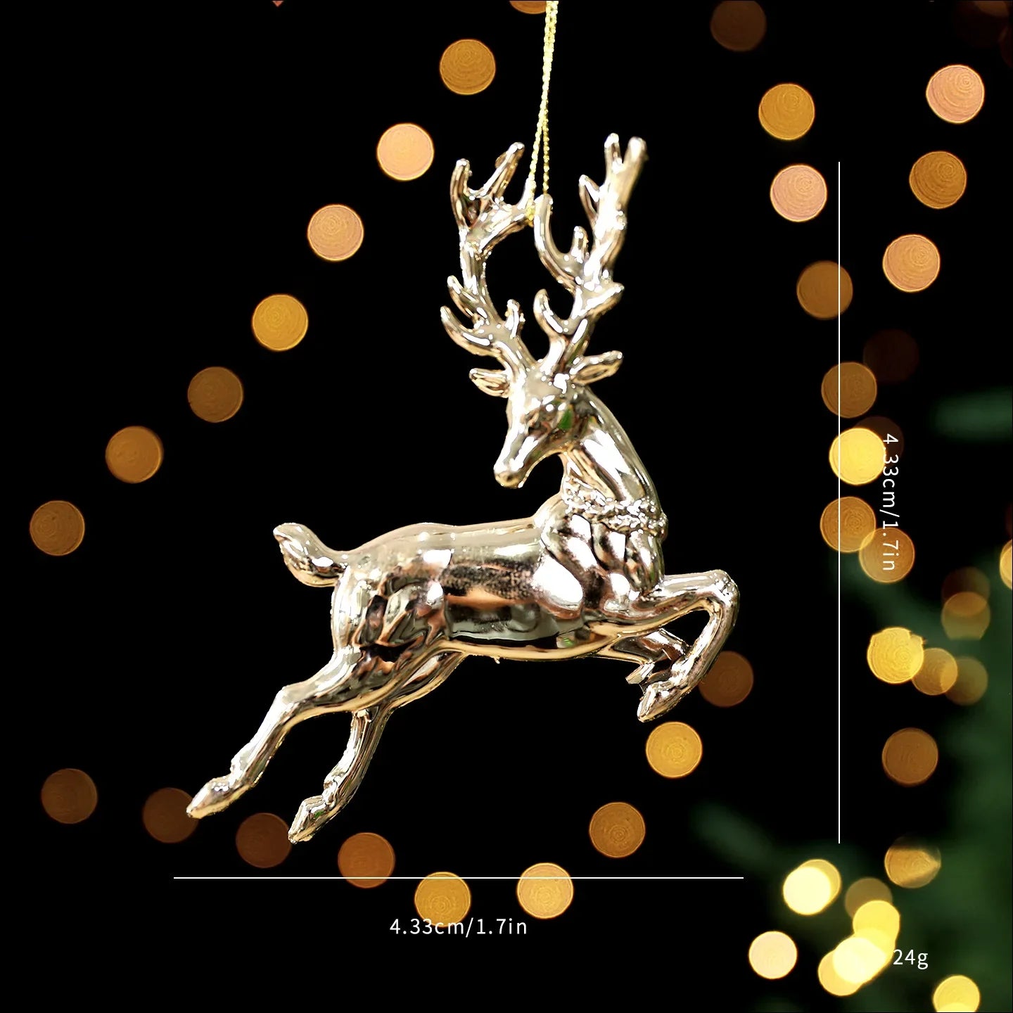 Gold Christmas Tree Ornaments – Angel, Snowflake & Butterfly