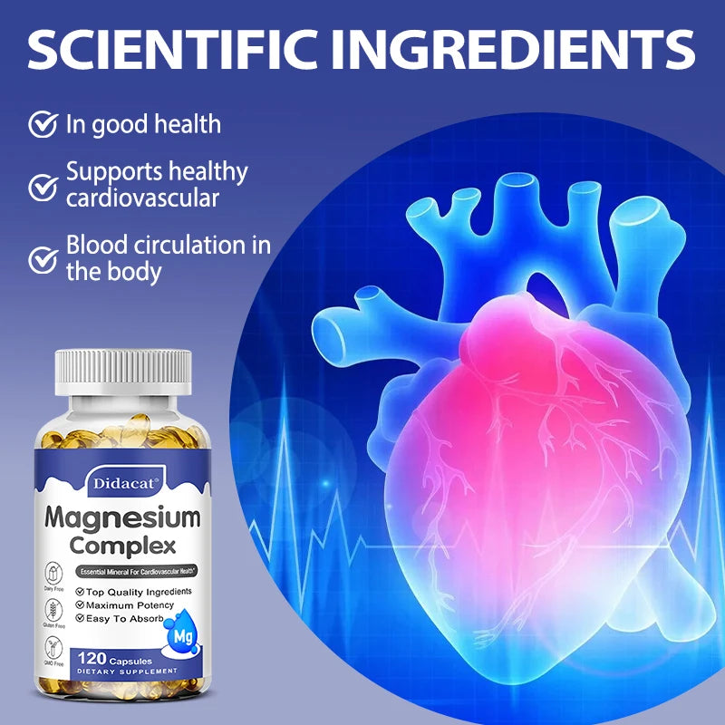 Magnesium Glycinate 500mg High Potency | 120 Capsules Non-GMO